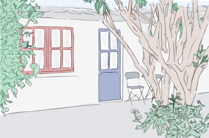 Illustration de la facade du cabinet d'Aurore Shiatsu